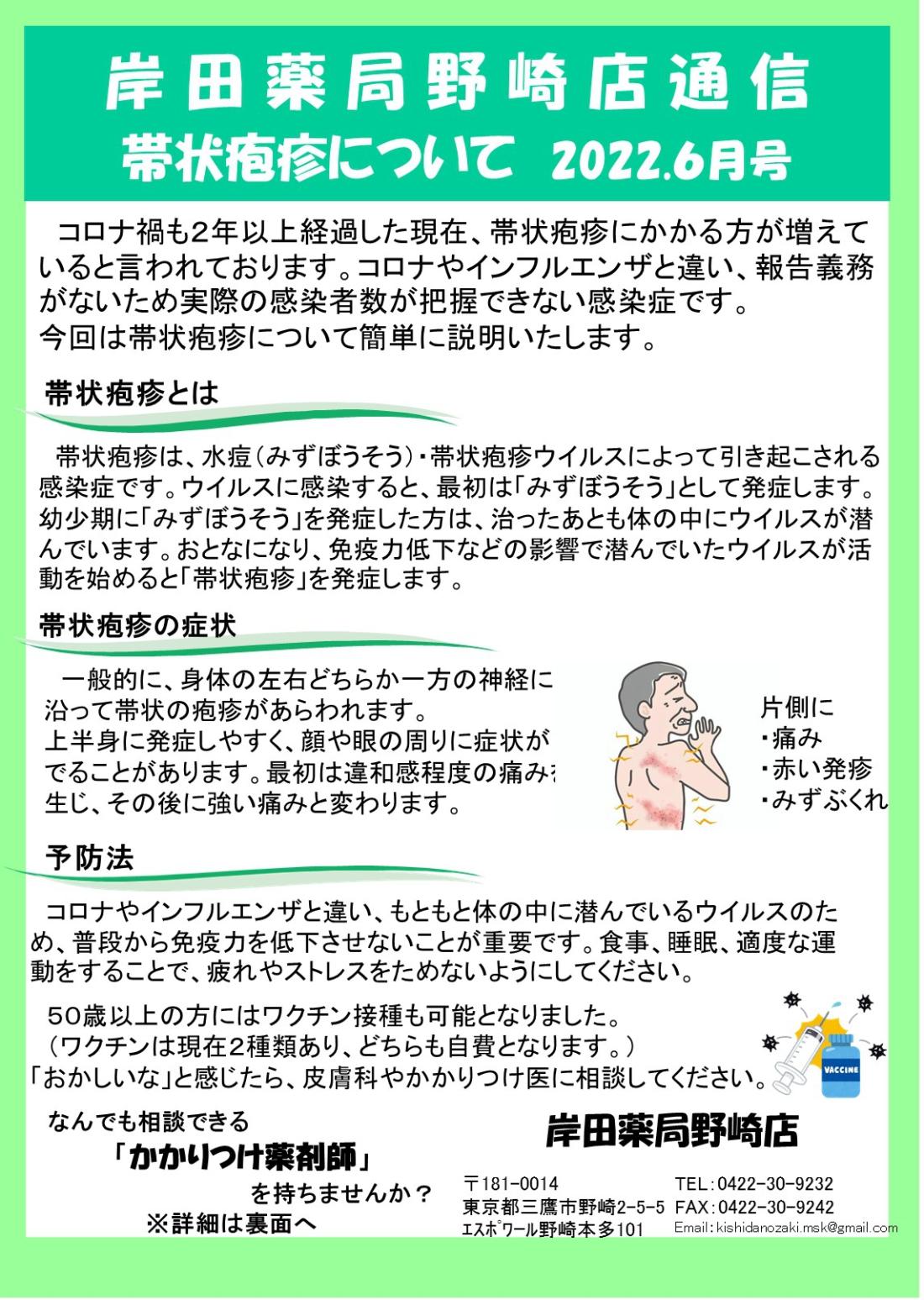 岸田薬局野崎店通信